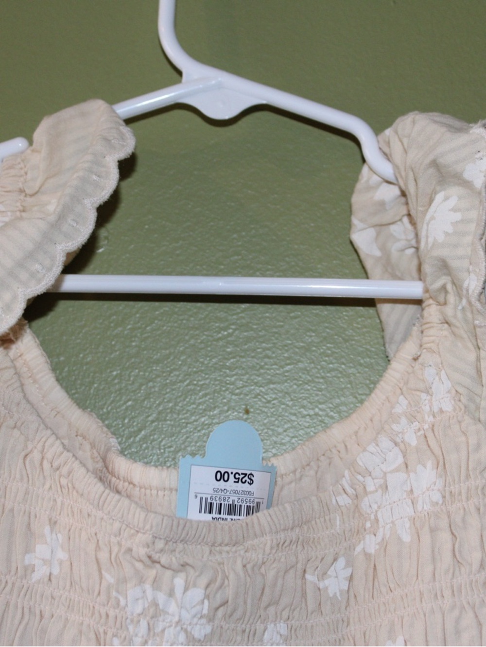 Target Cream Floral Casual Kids Dress